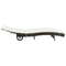 vidaXL - Ligbed - met - wielen - en - kussen - poly - rattan - bruin