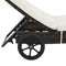 vidaXL - Ligbed - met - wielen - en - kussen - poly - rattan - bruin