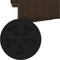 vidaXL - Ligbed - met - wielen - en - kussen - poly - rattan - bruin