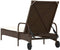 vidaXL - Ligbed - met - wielen - en - kussen - poly - rattan - bruin