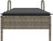 vidaXL - Ligbed - met - wielen - en - kussen - poly - rattan - grijs