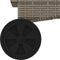 vidaXL - Ligbed - met - wielen - en - kussen - poly - rattan - grijs