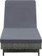 vidaXL - Ligbed - met - wielen - en - kussen - poly - rattan - antraciet