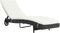 vidaXL - Ligbed - met - wielen - en - kussen - poly - rattan - zwart