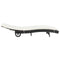 vidaXL - Ligbed - met - wielen - en - kussen - poly - rattan - zwart