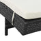 vidaXL - Ligbed - met - wielen - en - kussen - poly - rattan - zwart