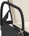 vidaXL - Ligbed - met - wielen - en - kussen - poly - rattan - zwart