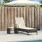 vidaXL - Ligbed - met - wielen - en - kussen - poly - rattan - zwart