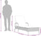vidaXL - Ligbed - met - wielen - en - kussens - poly - rattan - lichtgrijs