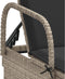 vidaXL - Ligbed - met - wielen - en - kussens - poly - rattan - lichtgrijs