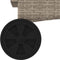vidaXL - Ligbed - met - wielen - en - kussens - poly - rattan - lichtgrijs