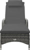 vidaXL - Ligbed - met - wielen - poly - rattan - antraciet