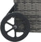 vidaXL - Ligbed - met - wielen - poly - rattan - antraciet