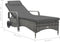 vidaXL - Ligbed - met - wielen - poly - rattan - antraciet
