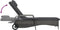 vidaXL - Ligbed - met - wieltjes - poly - rattan - grijs