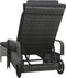 vidaXL - Ligbed - met - wieltjes - poly - rattan - grijs