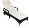 vidaXL - Ligbed - met - wieltjes - poly - rattan - zwart