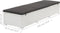vidaXL - Ligbed - met - zwart - kussen - poly - rattan - wit