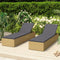 vidaXL - Ligbed - poly - rattan - bruin - en - donkergrijs