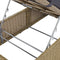 vidaXL - Ligbed - poly - rattan - bruin - en - donkergrijs