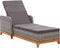 vidaXL - Ligbed - poly - rattan - en - massief - acaciahout - grijs