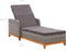 vidaXL - Ligbed - poly - rattan - en - massief - acaciahout - grijs