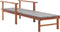 vidaXL - Ligbed - poly - rattan - en - massief - acaciahout - grijs