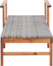 vidaXL - Ligbed - poly - rattan - en - massief - acaciahout - grijs