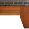 vidaXL - Ligbed - poly - rattan - en - massief - acaciahout - grijs