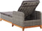 vidaXL - Ligbed - poly - rattan - en - massief - acaciahout - grijs