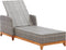 vidaXL - Ligbed - poly - rattan - en - massief - acaciahout - grijs
