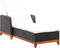 vidaXL - Ligbed - poly - rattan - en - massief - acaciahout - zwart