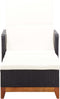 vidaXL - Ligbed - poly - rattan - en - massief - acaciahout - zwart