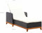 vidaXL - Ligbed - poly - rattan - en - massief - acaciahout - zwart