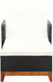 vidaXL - Ligbed - poly - rattan - en - massief - acaciahout - zwart