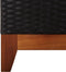 vidaXL - Ligbed - poly - rattan - en - massief - acaciahout - zwart