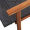 vidaXL - Ligbed - poly - rattan - en - massief - acaciahout - zwart