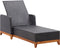 vidaXL - Ligbed - poly - rattan - en - massief - acaciahout - zwart