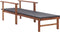 vidaXL - Ligbed - poly - rattan - en - massief - acaciahout - zwart