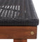 vidaXL - Ligbed - poly - rattan - en - massief - acaciahout - zwart