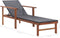 vidaXL - Ligbed - poly - rattan - en - massief - acaciahout - zwart