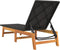 vidaXL - Ligbed - poly - rattan - en - massief - acaciahout - zwart - en - bruin