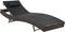 vidaXL - Ligbed - poly - rattan - en - textileen - bruin