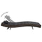 vidaXL - Ligbed - poly - rattan - en - textileen - bruin