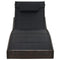 vidaXL - Ligbed - poly - rattan - en - textileen - bruin