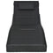 vidaXL - Ligbed - poly - rattan - en - textileen - zwart
