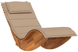 vidaXL - Ligbed - schommelend - met - kussen - massief - acaciahout