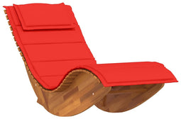 vidaXL - Ligbed - schommelend - met - kussen - massief - acaciahout