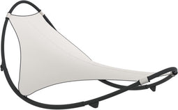 vidaXL - Ligbed - schommelend - met - wieltjes - staal - en - textileen - stof - crème