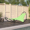 vidaXL - Ligbed - schommelend - met - wieltjes - staal - en - textileen - stof - groen